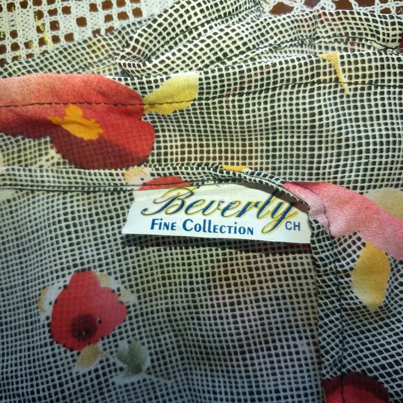 Beverly fine collection, black/red floral tank top, - Picture 5 of 6